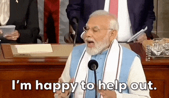Happy To Help Narendra Modi GIF by GIPHY News