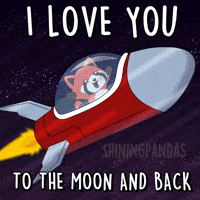 Love You Moon And Back GIF