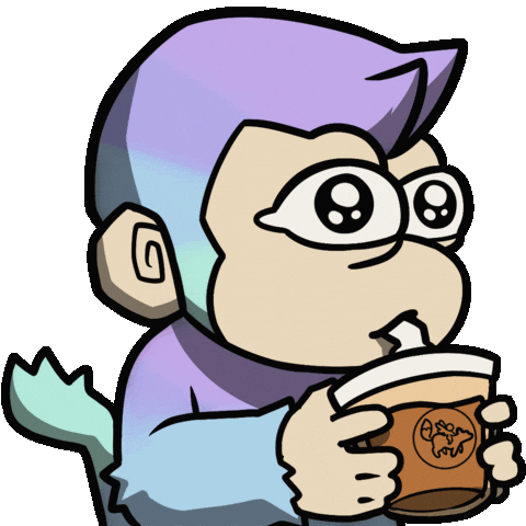 Coffee Drinking Sticker