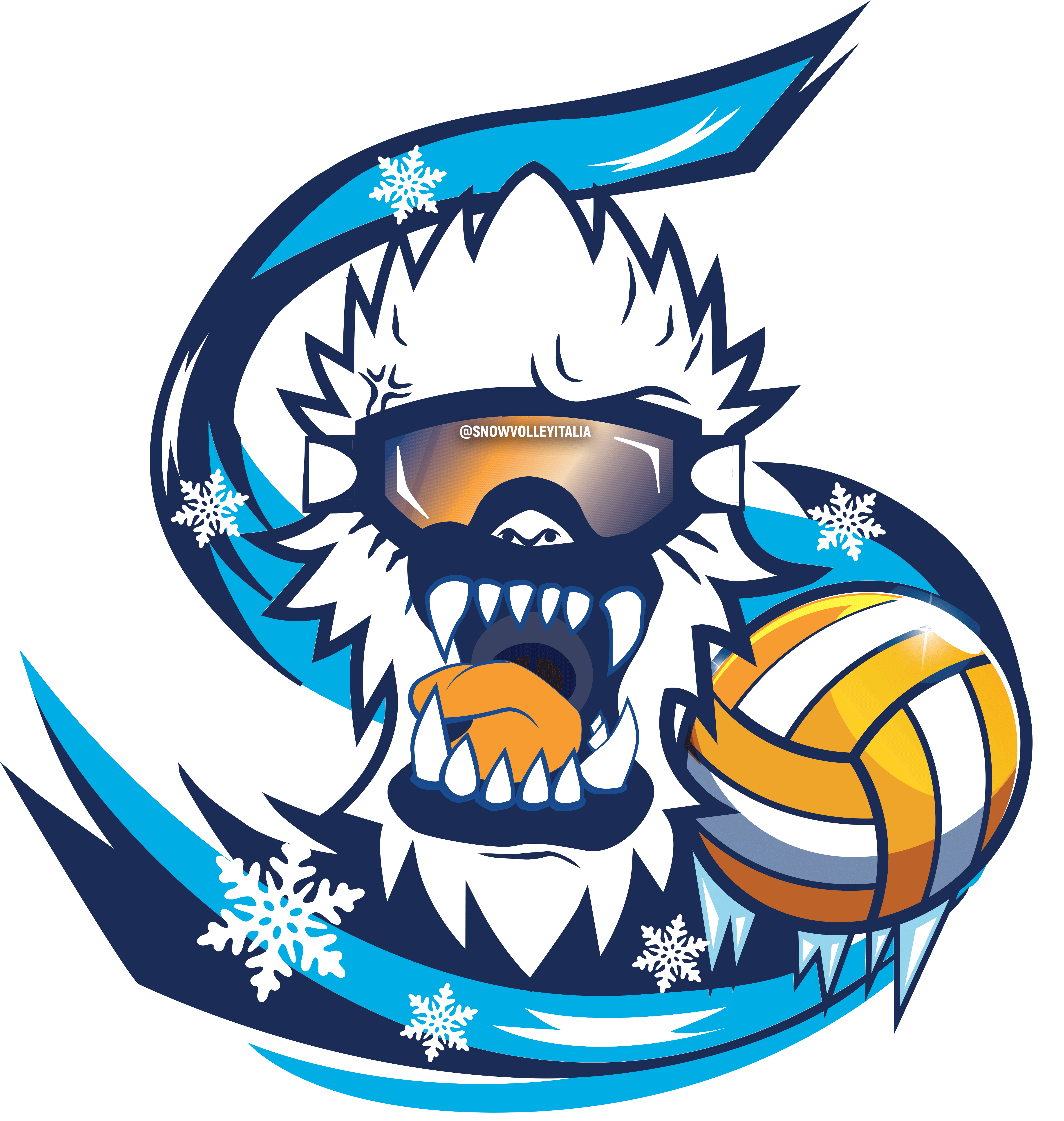 Volleyball Yeti Sticker by Snow Volley Italia for iOS & Android GIPHY