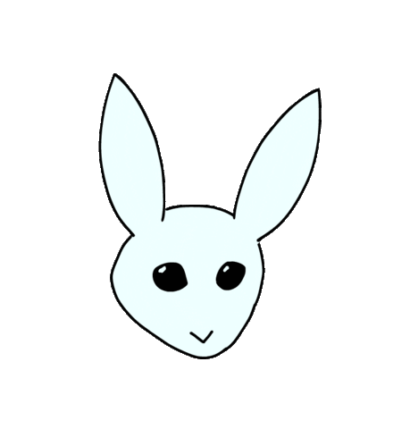 Ghost Rabbit Sticker by Cath Garvey