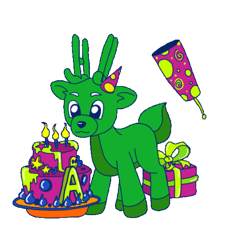 Happy Birthday Celebration Sticker by Anrov