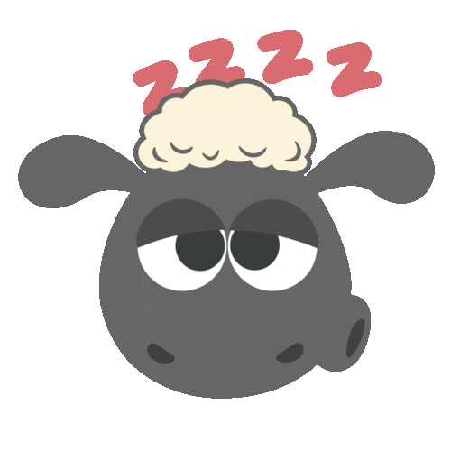 Tired Shaun The Sheep Sticker by Aardman Animations