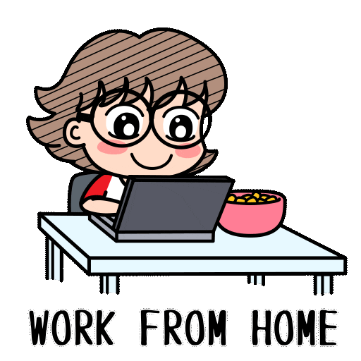 Working Work From Home Sticker by Evacomics