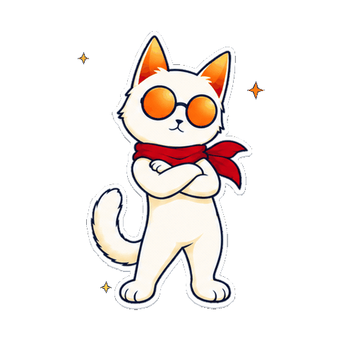 Cat Fun Sticker by Desertcatclub
