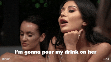 drunk dinner party GIF by Married At First Sight Australia