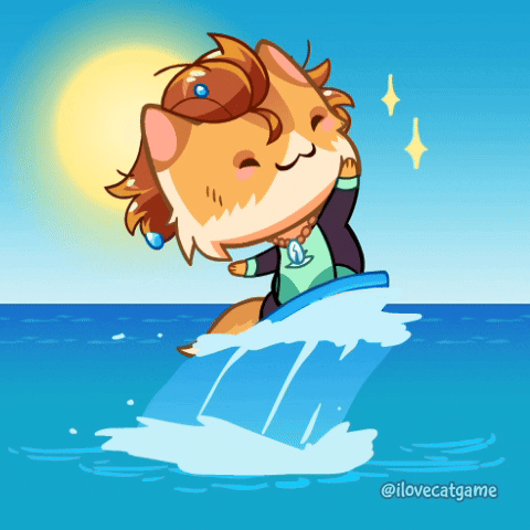 Summer Time Cat GIF by Mino Games