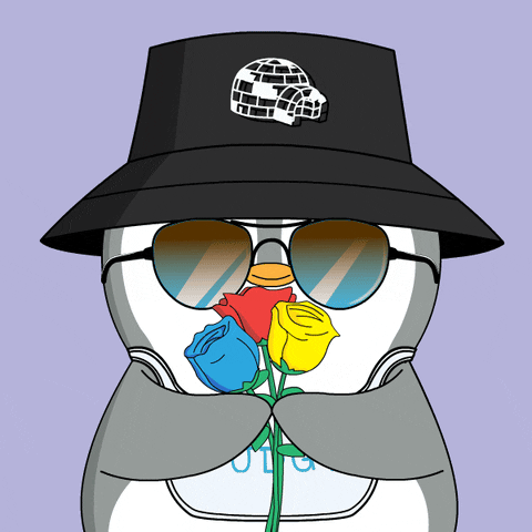 Valentines Day Flower GIF by Pudgy Penguins
