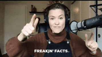 Sarah Facts GIF by WAVE Podcast Network