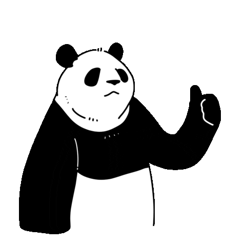 Illustration Panda Sticker by wakuta