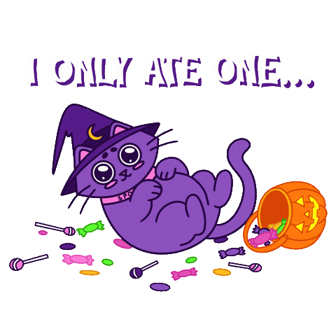 Trick Or Treat Oops Sticker by Spooks the Cat