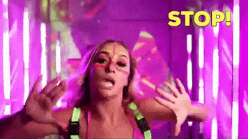 Pink Stop It GIF by Charlotte Devaney