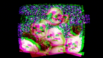 Bijuarugomi tv glitch baby horror GIF