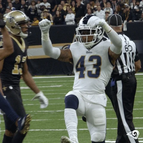 Excited Marcus Peters GIF by Los Angeles Rams