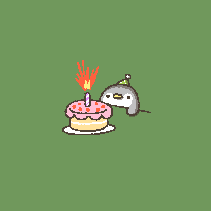 Penguin Cake GIF