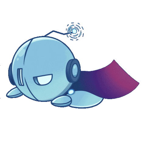 Robot Flying Sticker by Mr.io Games