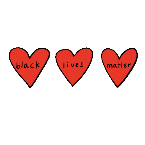 Black Lives Matter Hearts Sticker by Mia Page