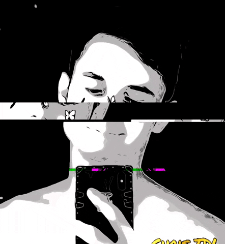 Black And White Glitch GIF by Chris TDL