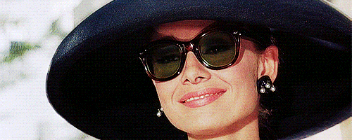 audrey hepburn nod GIF