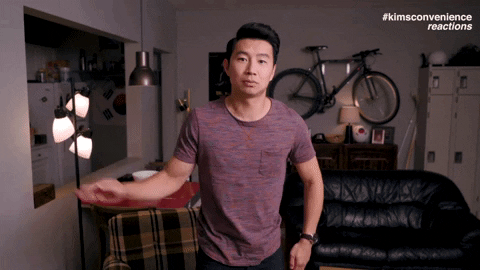 Simu Liu Reaction GIF by Kim's Convenience - Find & Share on GIPHY
