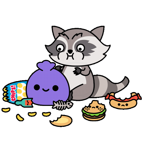 Hungry Nom Nom Sticker by 100% Soft