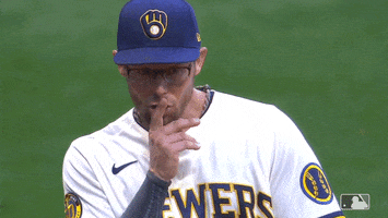Be Quiet Eric Sogard GIF by Milwaukee Brewers