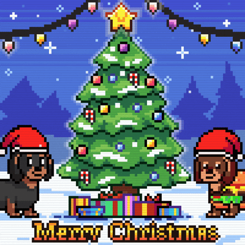 Merry Christmas GIF by Abstract HotDogs