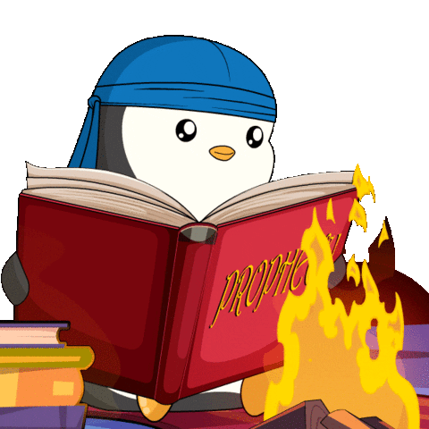 It Is Written Book Sticker by Pudgy Penguins