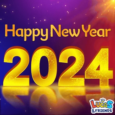 New Year Happy Holidays GIF by Lucas and Friends by RV AppStudios