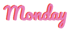 Pink Monday Sticker by The Dough Bar