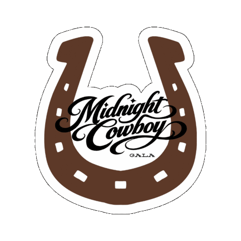 Midnight Cowboy Horseshoe Sticker by ABoR