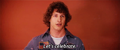 Celebrate Andy Samberg GIF - Find & Share on GIPHY