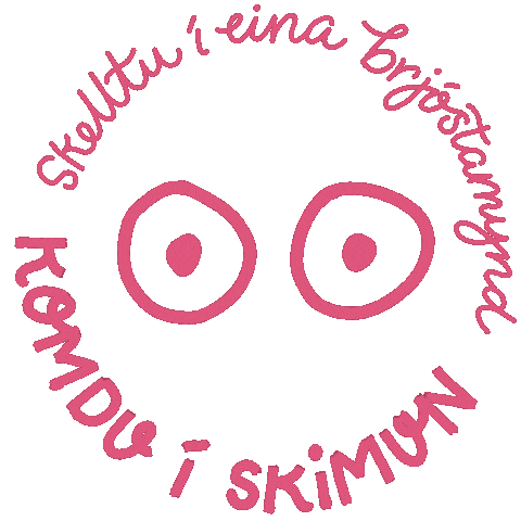 Bleikur Sticker by Helga Valdis   #krotdagsins