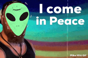 In Peace Space GIF by Mike Hitt