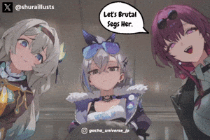 Yuri Looking Down GIF