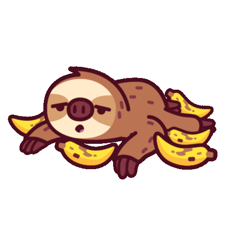Tired Banana Sticker by Sloooths