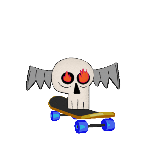 Skate Skull Sticker