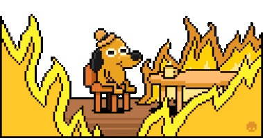 Dog This Is Fine Sticker by The Oluk