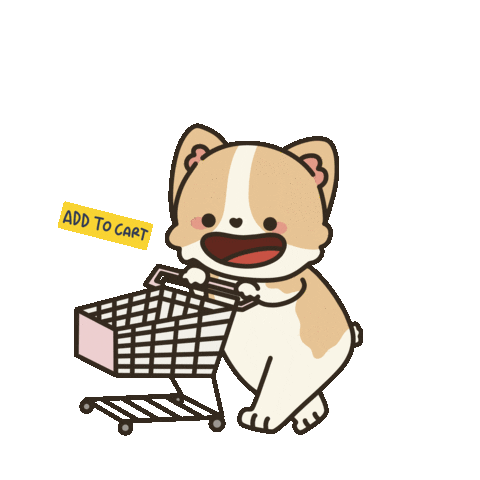 Puppy Add To Cart Sticker by Single Sploot