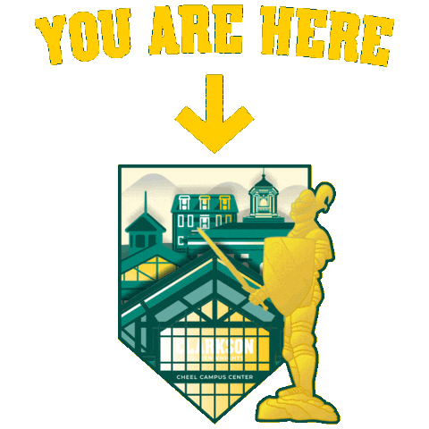 You Are Here Golden Knight Sticker by Clarkson University