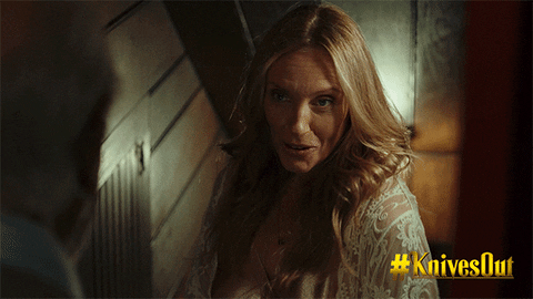 Image result for toni collette knives out gif