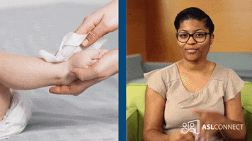 American Sign Language Baby Wipes GIF by ASL Connect