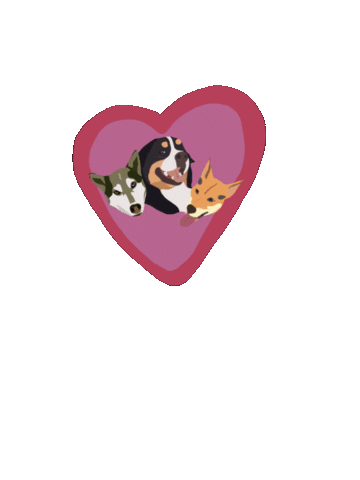 Dogs Husky Bernese Lovedogs Sticker