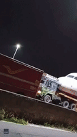 Air India Plane Gets Stuck Under Footbridge on Highway Near Delhi Airport