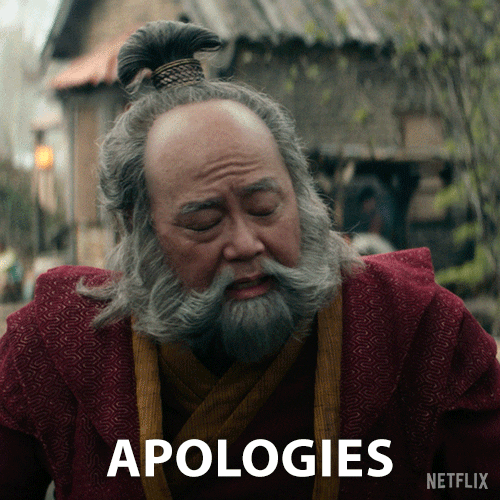 Sorry Avatar The Last Airbender GIF by NETFLIX
