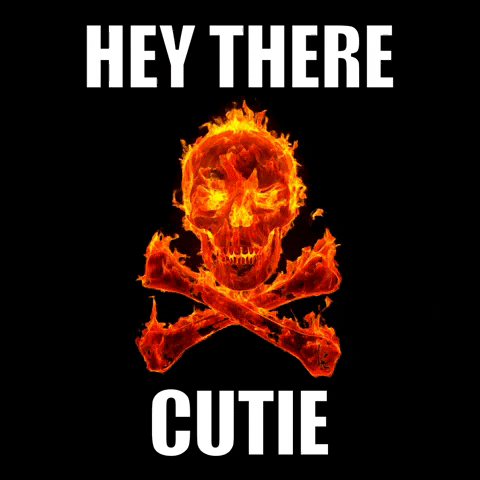 Fire Skull GIF by Sealed With A GIF