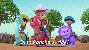 DinoRanch disney lets go ride dinosaur GIF