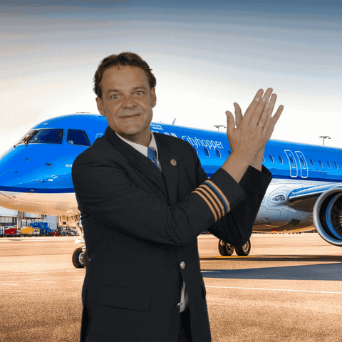 Cabin Crew Applause GIF by KLM