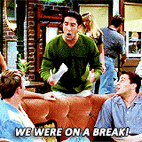 90s friends break ross geller break up