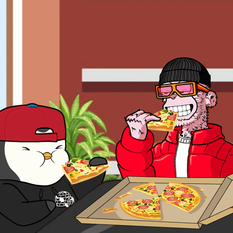 Date Night Eating GIF by Pudgy Penguins
